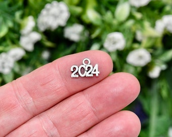 10 Year 2024 Silver Tone Charms SC2040