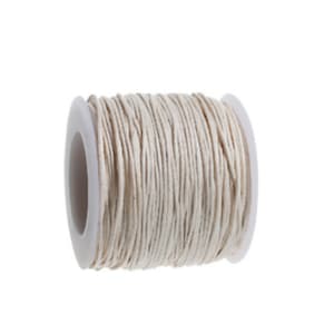 May include: A spool of white waxed thread, wound around a white plastic bobbin.