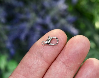 BULK 50  Lobster 12mm Silver Tone Clasp  F139