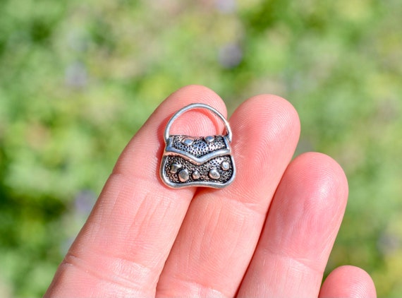 1 Purse Silver Tone Charm SC6341 - Etsy
