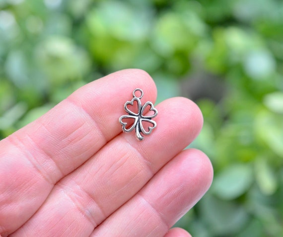 1 Four Leaf Clover Silver Tone Charm SC2881 - Etsy
