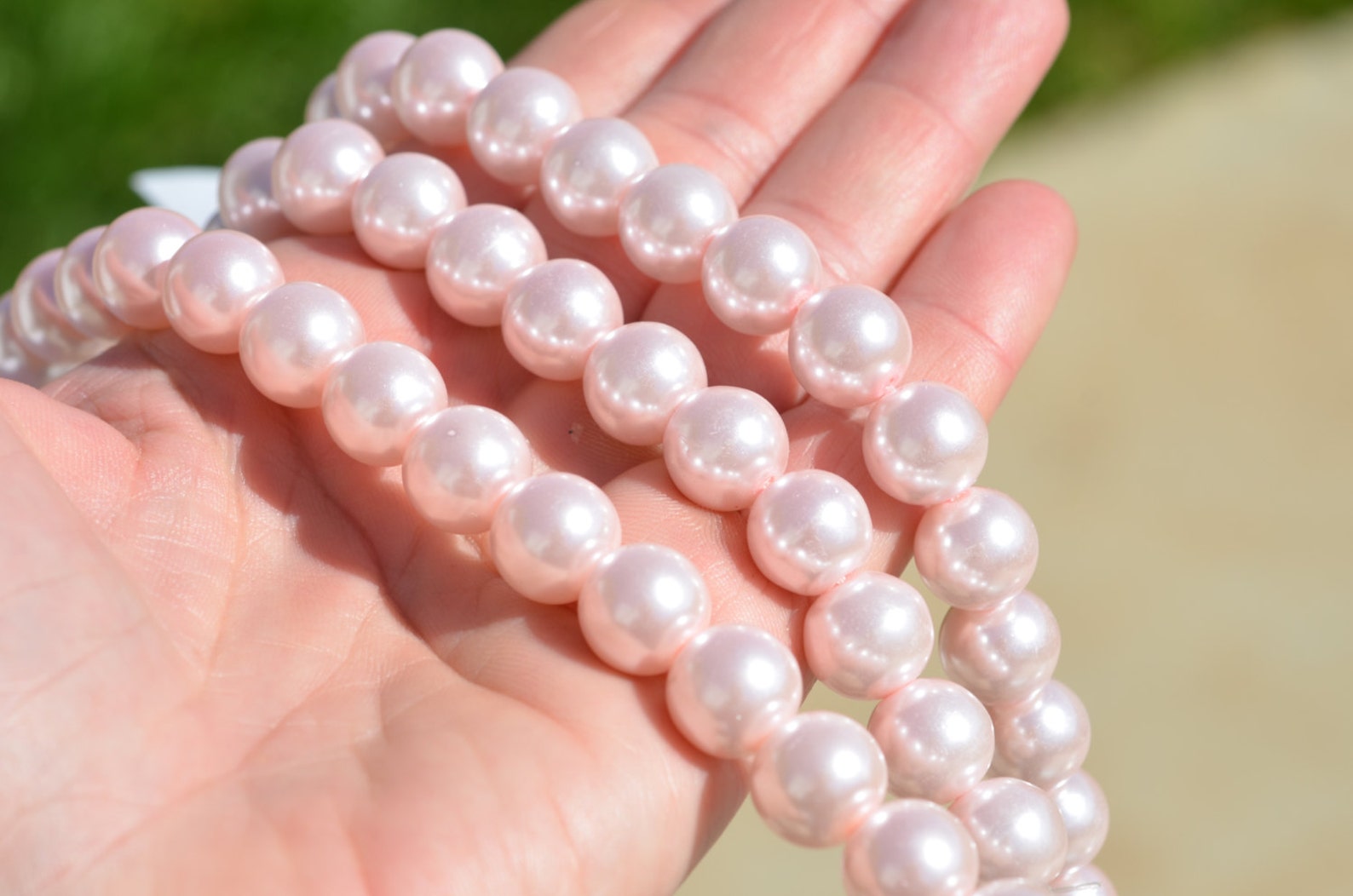 16 Light Pink Glass Pearl Beads 12mm BD443 Etsy