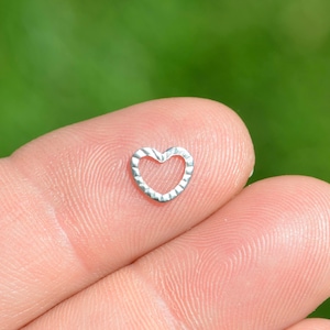5 Stainless Steel 6mm Open Heart  Charms SC4111