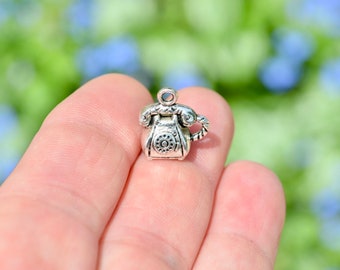 1 Telephone Silver Tone 3D Charm SC5857