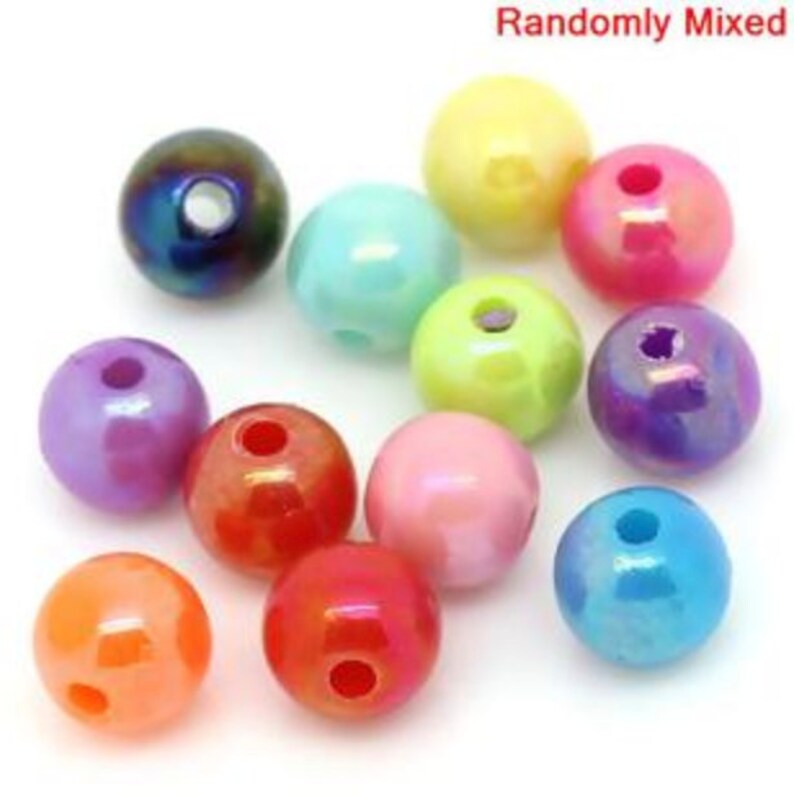 BULK 100 Multi Colored Bubblegum Beads 6mm BD956 Etsy
