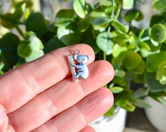 1  Koala Bear Silver Tone  Charm SC3739