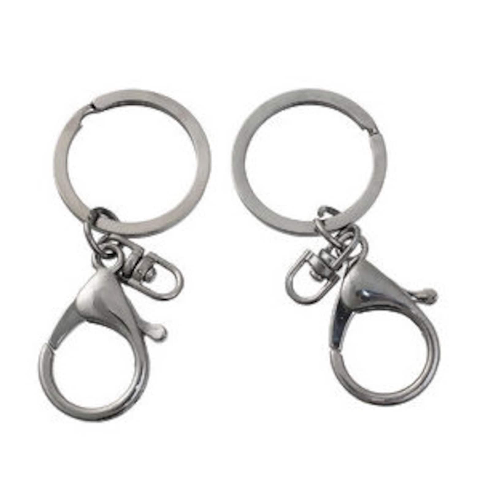 BULK 20 Split Key Ring Holders With Large Clasp Gunmetal F690 Etsy