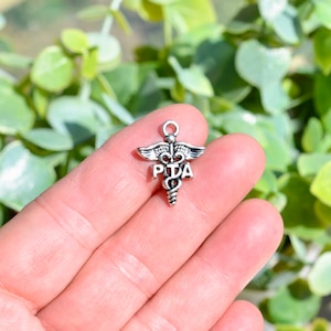 5   PTA Physical Therapist Assistant Medical Silver Tone Charms SC5644