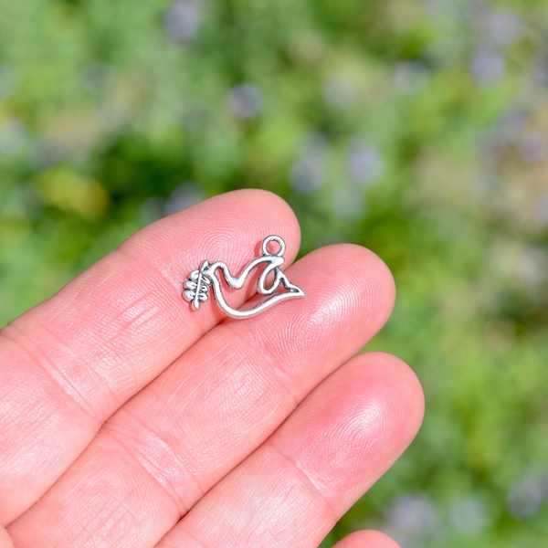 1  Peace Dove Silver Tone Charm SC1422