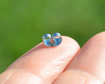 10 Stainless Steel Earring Nut Backs F405
