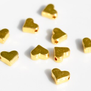 BULK 50 Heart Spacer Bead Gold Tone 6mm BD502 - Etsy