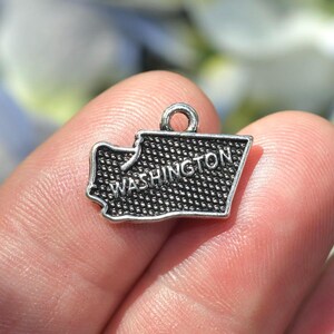 1 State of Washington Silver Tone Charm SC2141 image 7