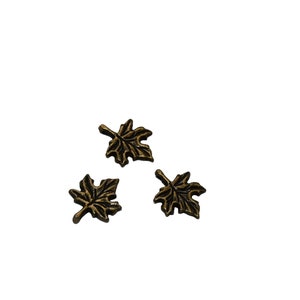 BULK 50 Maple Leaf Bronze Tone Charms BC2807 image 3