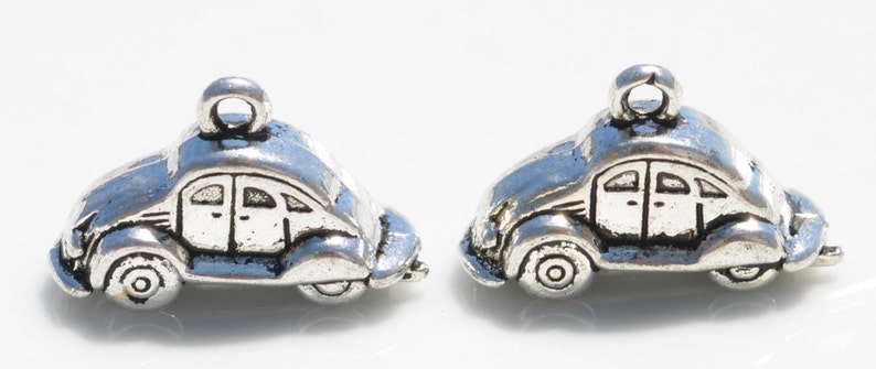 BULK 25 Car 3D Silver Tone Charms SC1511