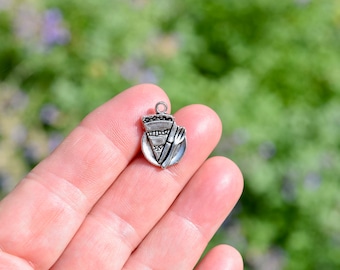 BULK 20  Slice of Pie Silver Tone Charms SC3216