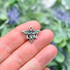 5   LVN  Licensed Vocational Nurse Silver Tone Charms SC1640