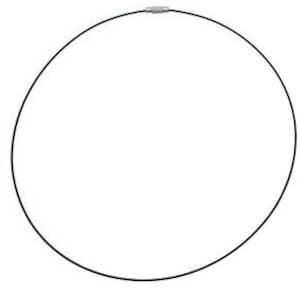 May include: A black, thin, flexible necklace with a magnetic clasp.