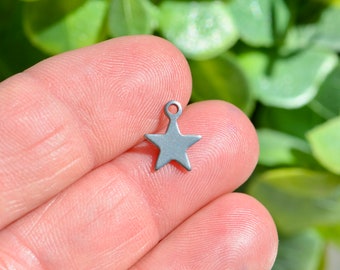 10 Star Stainless Steel  Charms  SC1280