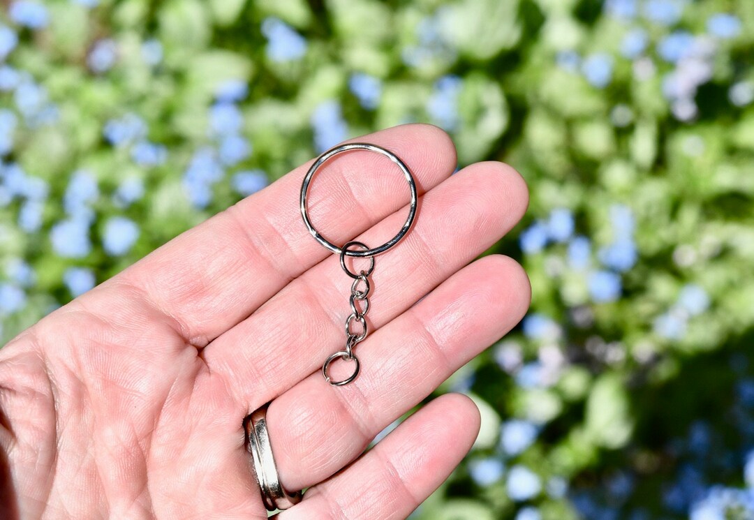 BULK 20 Key Ring Holder Silver Tone With Extender Chain F321 - Etsy