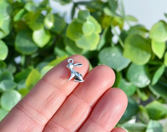 1  Bunny Rabbit  Silver Tone Charm SC6649