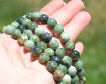20 African Jade 10mm Round Beads BD790