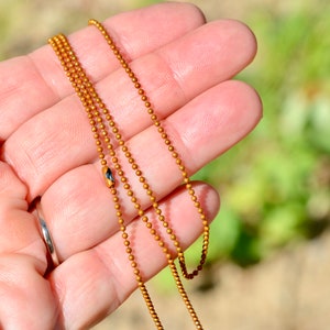 BULK 10 Coffee Ball Chains 1.5mm 23&quot; Necklace Great for DIY Projects C898