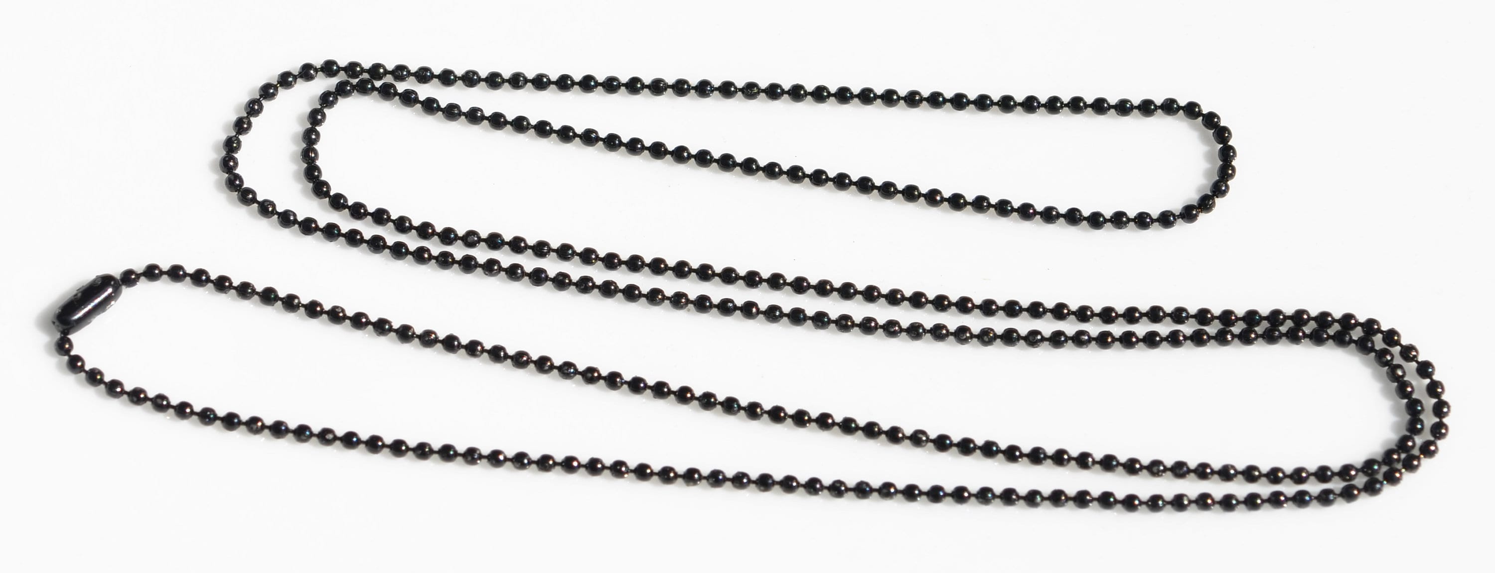 BULK 10 Black Ball Chains 1.5mm 23 Length Necklaces Etsy