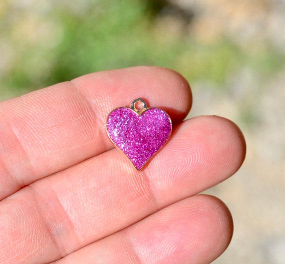 5 purple heart charms 5 purple heart charms