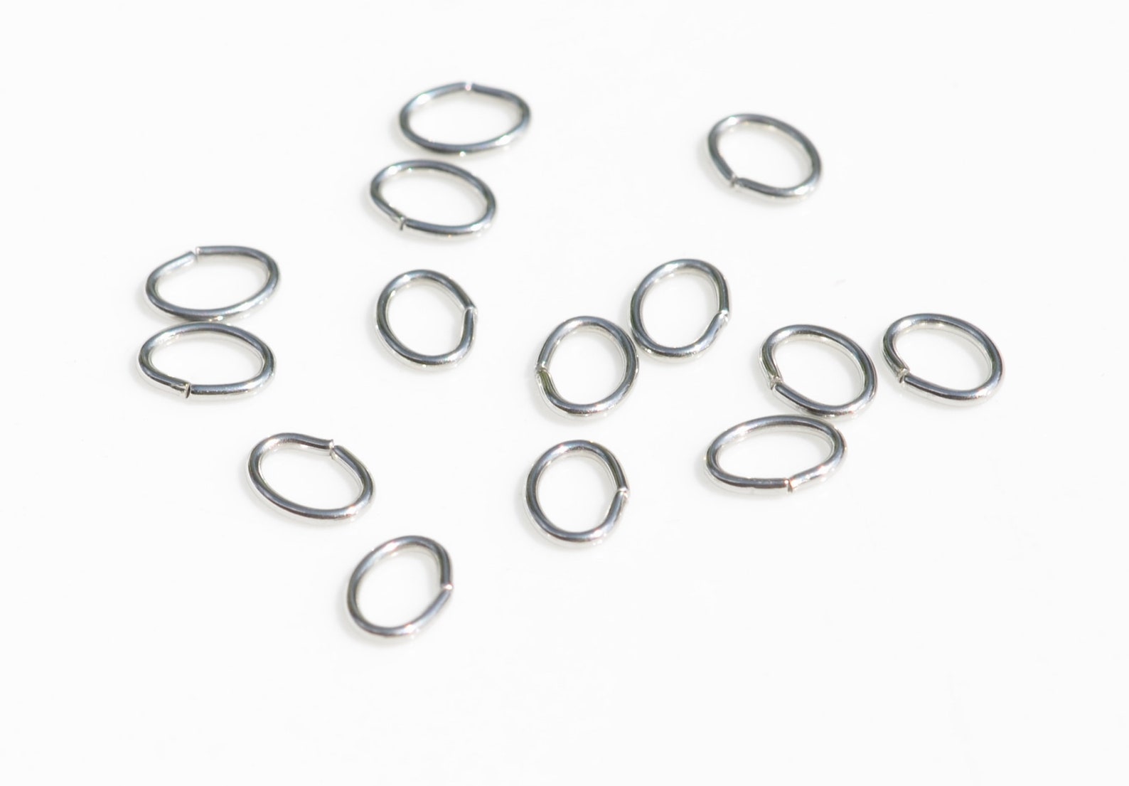 25 Stainless Steel 8mm Oval Jump Rings F418 Etsy