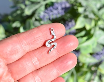 BULK 50  Snake Silver Tone Charms SC1939