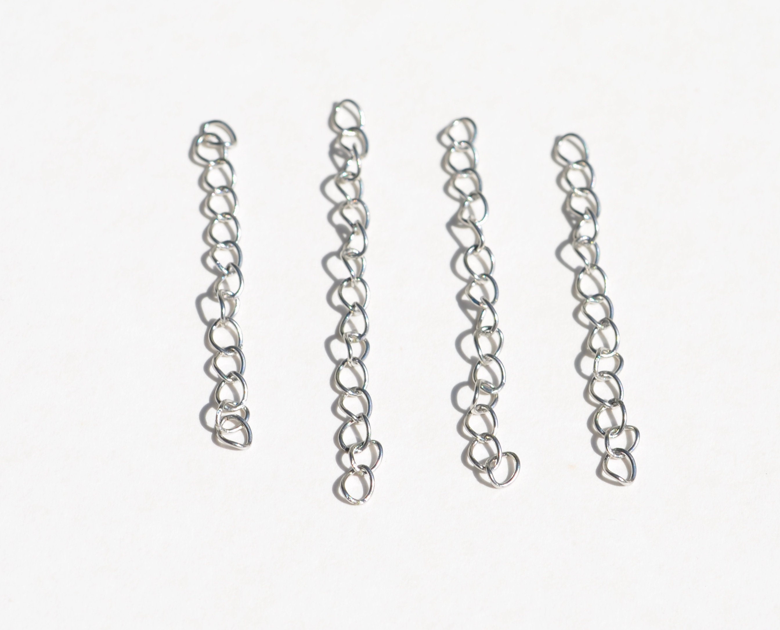 BULK 40 Stainless Steel Extender Silver Tone Link Chains F697 - Etsy
