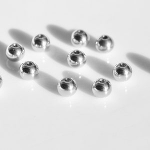 BULK 50  Stainless Steel 6mm  Round Beads BD869