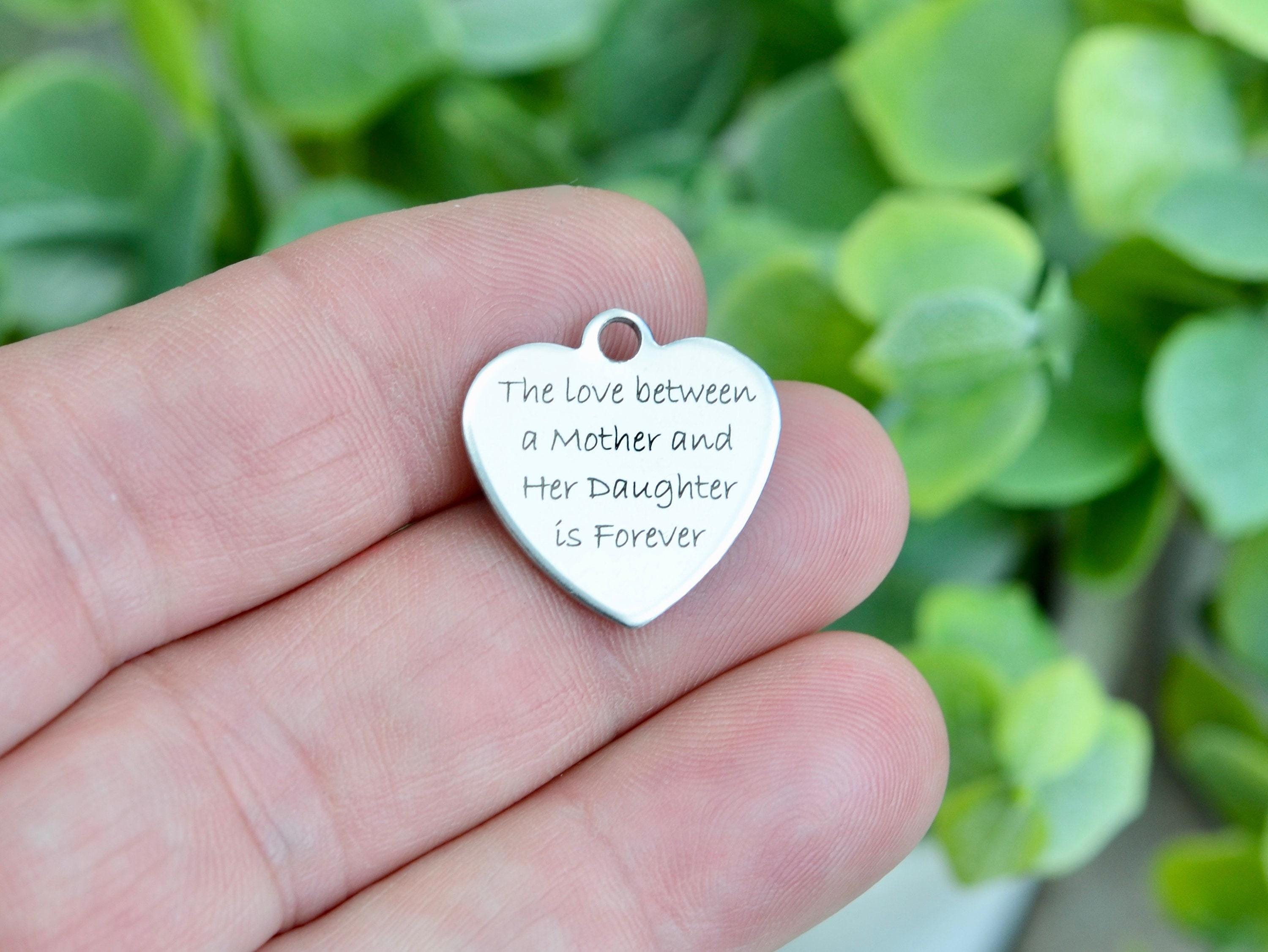 Segnalibro Per Mamma E Figlia In Acciaio Inox – Inciso "The Love Between A Mummy And Daughter Is Forever" – Regalo Per Lettrici