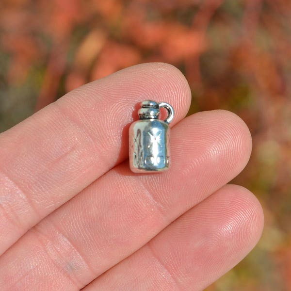 1 Moonshine Bottle Silver Tone 3D Charm SC1662