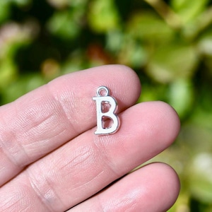 1  Letter B Silver Tone Charm SC3831
