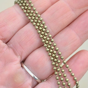 BULK 12 Bronze Tone Ball 20 Necklace Chains 2.4mm C905 image 2