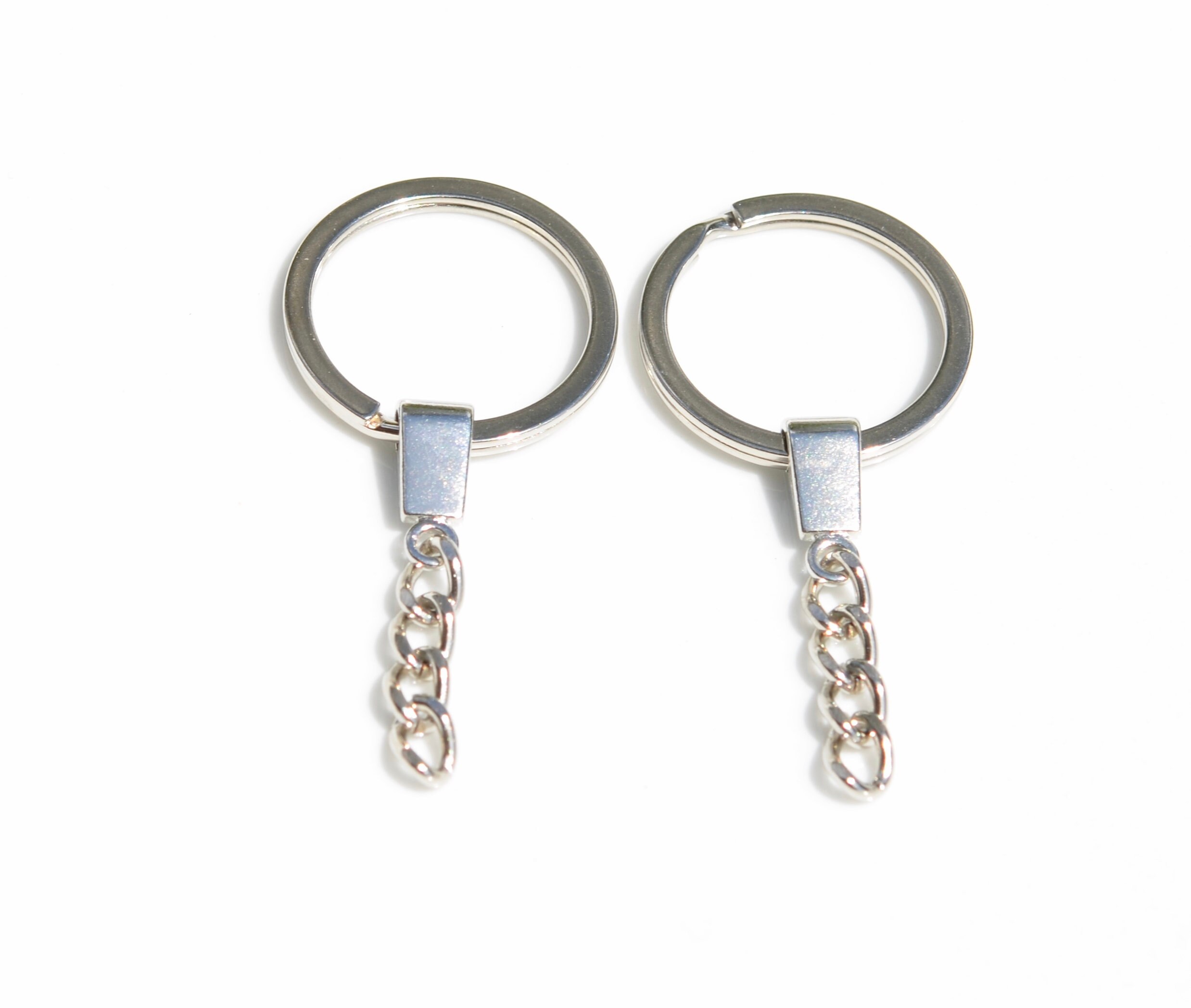 BULK 20 Key Ring Holders Silver Tone With Extender Chain F553 Etsy