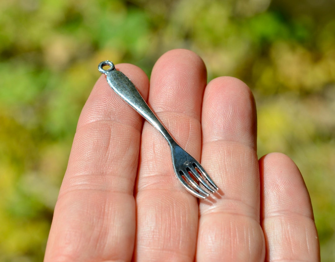 BULK 20 Fork Silver Tone Charms SC5341 Etsy