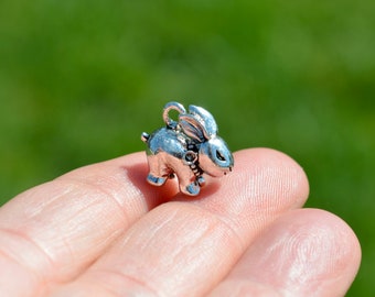 【AND A ASH】Parts Bunny Silver 12 Rabbit Bunny Hare Charms Antique Silver Tone A962 - Etsy