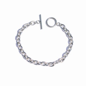 BULK 10 Stainless Steel Link 7.5 Charm Bracelets with a Toggle Clasp C947 image 8