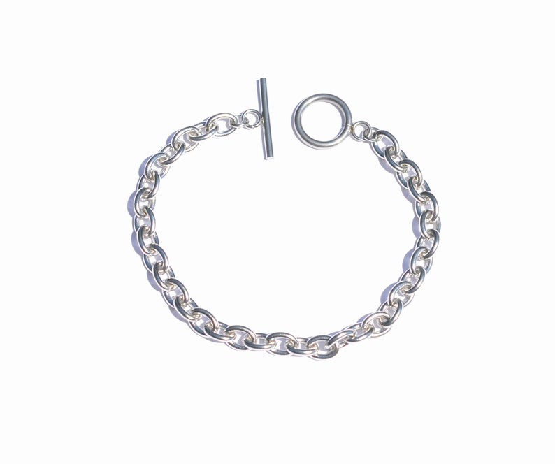 BULK 10 Stainless Steel Link 7.5 Charm Bracelets with a Toggle Clasp C947 image 8