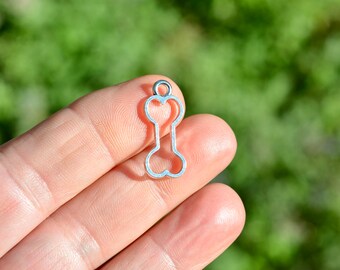 1  Dog Bone Silver Tone Charm SC1877