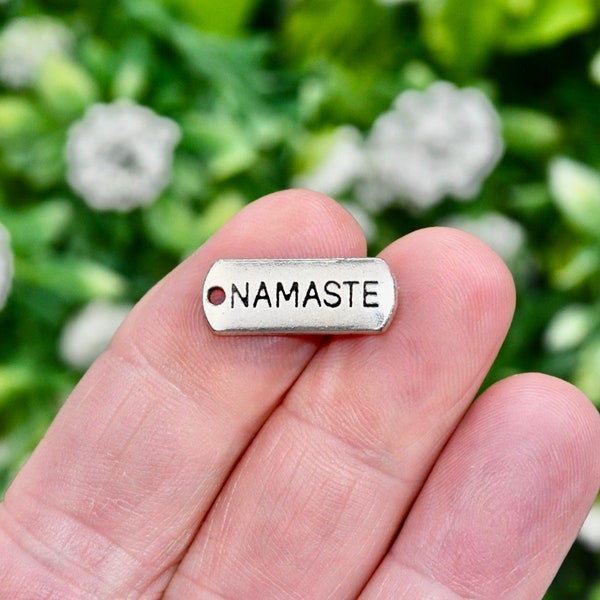 1  Namaste Yoga Silver Tone Charm SC2754