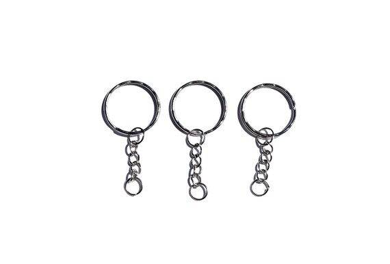 BULK 20 Key Ring Holder Silver Tone With Extender Chain F321 - Etsy
