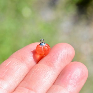 1 dije de cristal en forma de calabaza naranja en 3D SC4216