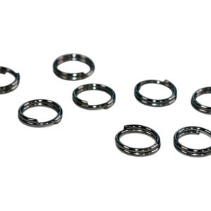 100 Gunmetal Silver 6mm Split Jump Rings F119
