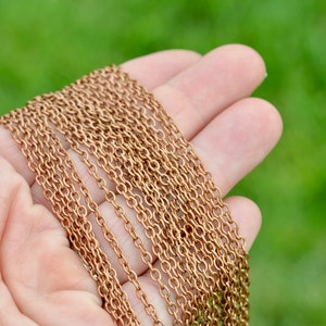 10 Meters Copper Tone Link Chain C1034