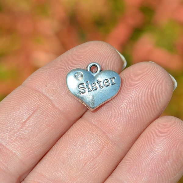 1  SISTER Heart Shaped Charm SC2611