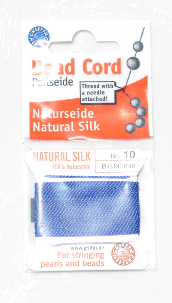 1 Package Perlseide Natural Silk Navy Blue Bead Cord F462 Etsy