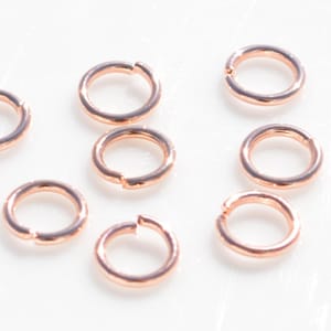 50 Rose Gold Tone 6mm Jump Rings  F477